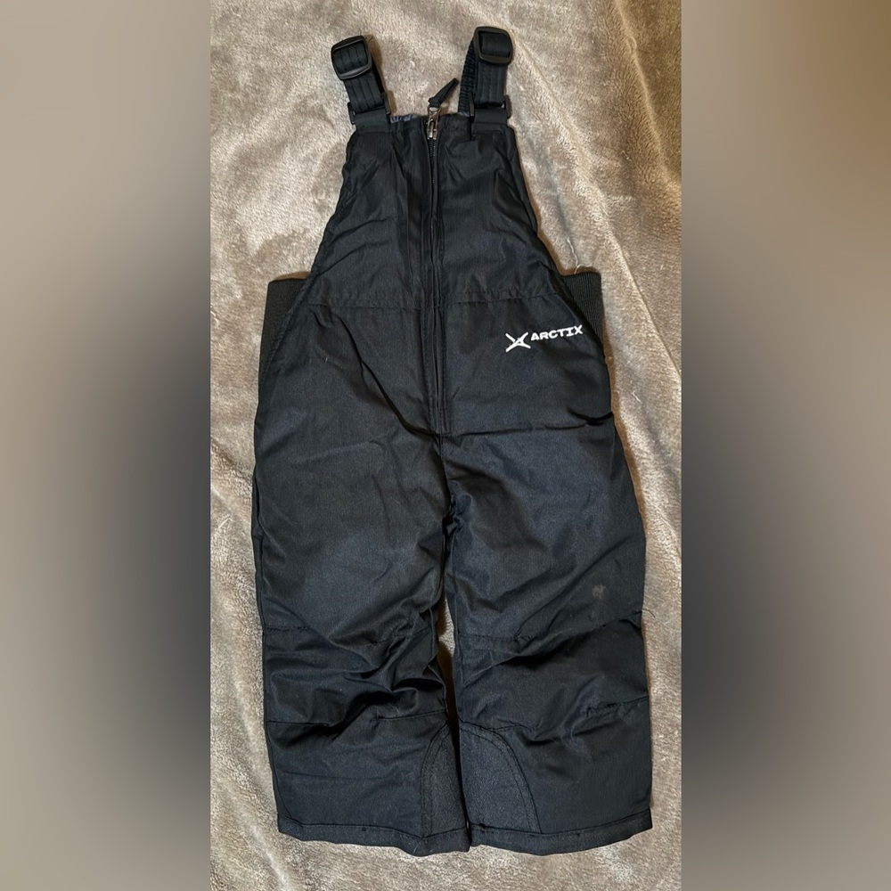 Arctix Kids Black Overalls Snow Bibs